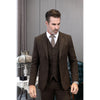Tiavllya Tiavllya Men's Casual 3 Pieces Mens Suit Classic Tweed Notch Lapel Tuxedos (Blazer+vest+Pants)