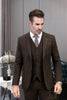 Tiavllya Tiavllya Men's Casual 3 Pieces Mens Suit Classic Tweed Notch Lapel Tuxedos (Blazer+vest+Pants)