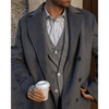 Tiavllya Tiavllya Men's Casual 3 Pieces Mens Suit Classic Tweed Notch Lapel Tuxedos (Blazer+vest+Pants)