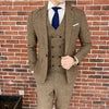 Tiavllya Tiavllya Men's Casual 3 Pieces Mens Suit Classic Tweed Notch Lapel Tuxedos (Blazer+vest+Pants)