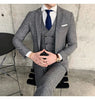 Tiavllya Tiavllya Men's Casual 3 Pieces Mens Suit Classic Tweed Notch Lapel Tuxedos (Blazer+vest+Pants)