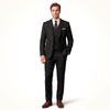 Tiavllya Tiavllya Men's Casual 3 Pieces Mens Suit Classic Tweed Notch Lapel Tuxedos (Blazer+vest+Pants)