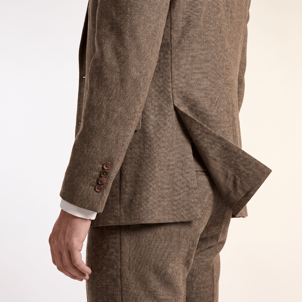 Tiavllya Tiavllya Men's Casual 3 Pieces Mens Suit Classic Tweed Notch Lapel Tuxedos (Blazer+vest+Pants)