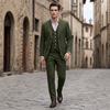 Tiavllya Tiavllya Men's Casual 3 Pieces Mens Suit Classic Tweed Notch Lapel Tuxedos (Blazer+vest+Pants)
