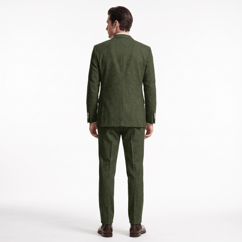 Tiavllya Tiavllya Men's Casual 3 Pieces Mens Suit Classic Tweed Notch Lapel Tuxedos (Blazer+vest+Pants)