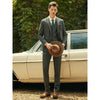 Tiavllya Tiavllya Men's Casual 3 Pieces Mens Suit Herringbone Tweed Tuxedos (Blazer+vest+Pants)