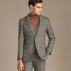 Tiavllya Tiavllya Men's Casual 3 Pieces Mens Suit Plaid Herringbone Tuxedos (Blazer+vest+Pants)