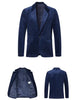 Tiavllya Tiavllya Men's Casual Corduroy Suit Retro Slim Fit Notch Lapel Sports Jacket