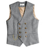 Tiavllya Tiavllya Men's Casual Double Breasted Tweed Herringbone V Neck Waistcoat