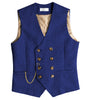Tiavllya Tiavllya Men's Casual Double Breasted Tweed Herringbone V Neck Waistcoat