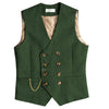 Tiavllya Tiavllya Men's Casual Double Breasted Tweed Herringbone V Neck Waistcoat