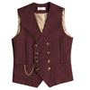 Tiavllya Tiavllya Men's Casual Double Breasted Tweed Herringbone V Neck Waistcoat