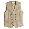 Tiavllya Tiavllya Men's Casual Double Breasted Tweed Herringbone V Neck Waistcoat