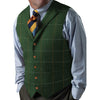 Tiavllya Tiavllya Men's Casual Slim Fit Plaid Tweed Herringbone Notch Lapel Waistcoat