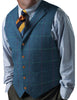 Tiavllya Tiavllya Men's Casual Slim Fit Plaid Tweed Herringbone Notch Lapel Waistcoat