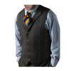 Tiavllya Tiavllya Men's Casual Slim Fit Plaid Tweed Herringbone Notch Lapel Waistcoat