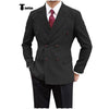 Tiavllya Tiavllya Men's Casual Tweed Double Breasted Peak Lapel Blazer