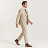 Tiavllya Tiavllya Men's Champagne Suit 3 Piece Formal Suit