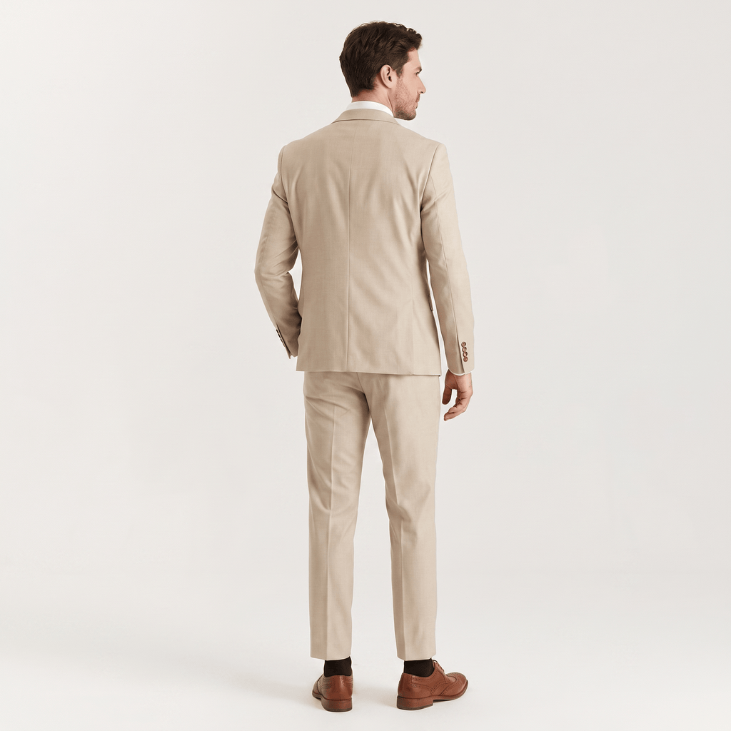 Tiavllya Tiavllya Men's Champagne Suit 3 Piece Formal Suit