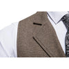 Tiavllya Tiavllya Men's Classic Tweed Herringbone Notch Lapel Waistcoat