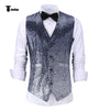 Tiavllya Tiavllya Men's Fashion Gradient Sequined Suit Vest V Neck Suit Vest