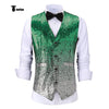 Tiavllya Tiavllya Men's Fashion Gradient Sequined Suit Vest V Neck Suit Vest