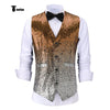 Tiavllya Tiavllya Men's Fashion Gradient Sequined Suit Vest V Neck Suit Vest