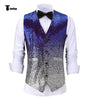 Tiavllya Tiavllya Men's Fashion Gradient Sequined Suit Vest V Neck Suit Vest