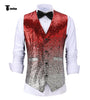 Tiavllya Tiavllya Men's Fashion Gradient Sequined Suit Vest V Neck Suit Vest
