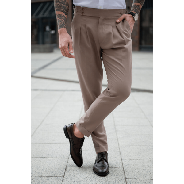 Tiavllya Tiavllya Men's Formal Pants Pleated Front Regular Fit Trousers