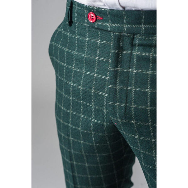 Tiavllya Tiavllya Men's Formal Suit Pants Plaid Regular Fit Trousers