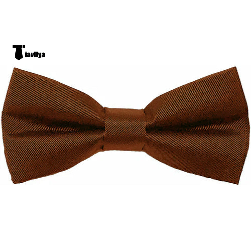Tiavllya Tiavllya Men's Modern Fit Classic Solid Color Bow Tie