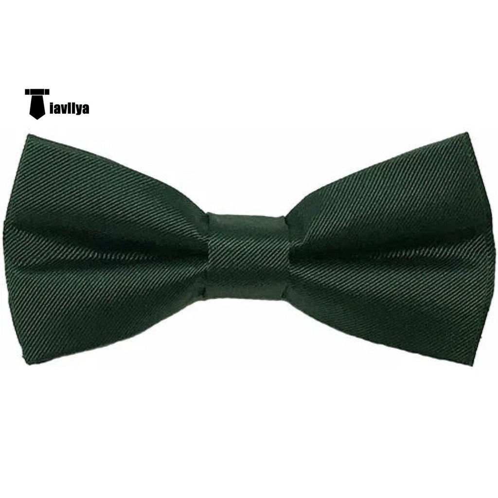 Tiavllya Tiavllya Men's Modern Fit Classic Solid Color Bow Tie
