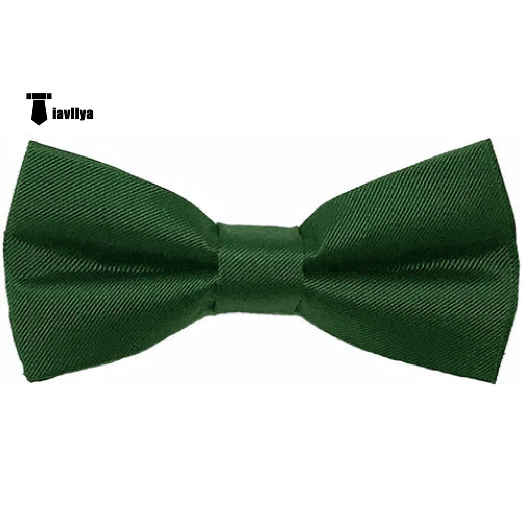 Tiavllya Tiavllya Men's Modern Fit Classic Solid Color Bow Tie