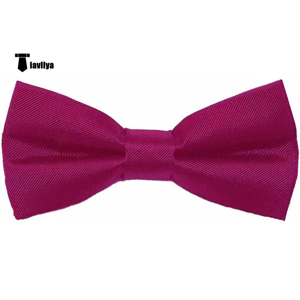 Tiavllya Tiavllya Men's Modern Fit Classic Solid Color Bow Tie