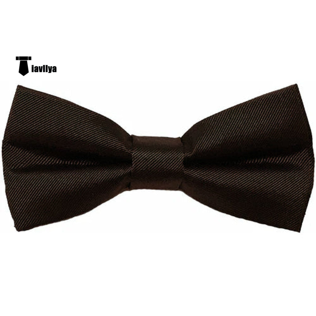 Tiavllya Tiavllya Men's Modern Fit Classic Solid Color Bow Tie