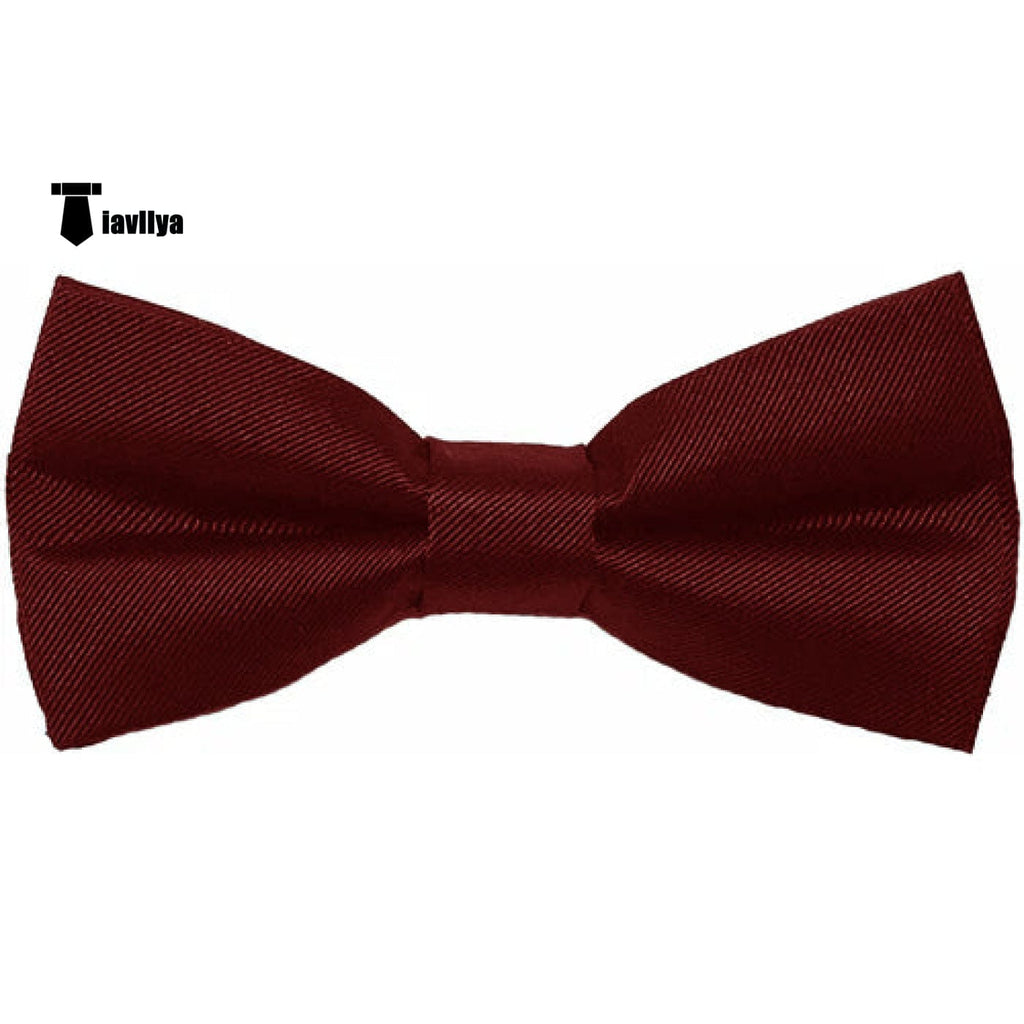 Tiavllya Tiavllya Men's Modern Fit Classic Solid Color Bow Tie