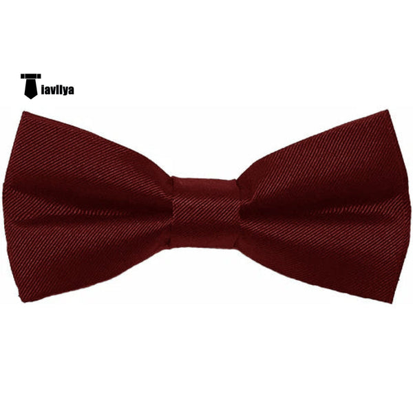Tiavllya Tiavllya Men's Modern Fit Classic Solid Color Bow Tie