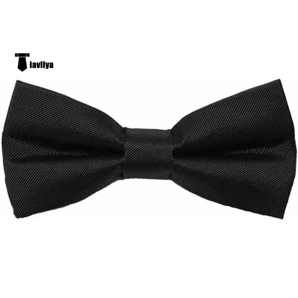 Tiavllya Tiavllya Men's Modern Fit Classic Solid Color Bow Tie