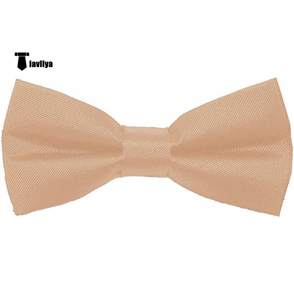 Tiavllya Tiavllya Men's Modern Fit Classic Solid Color Bow Tie