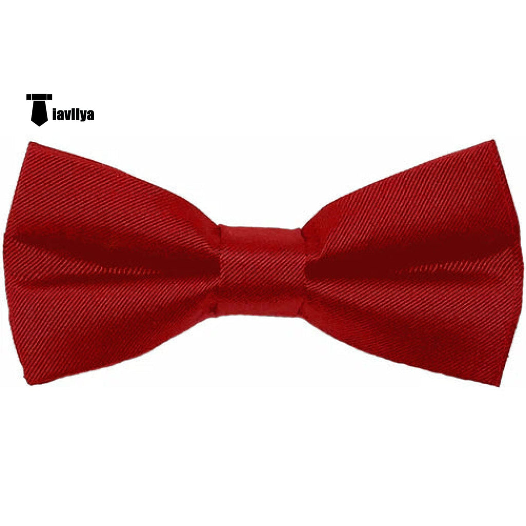 Tiavllya Tiavllya Men's Modern Fit Classic Solid Color Bow Tie