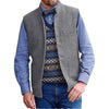 Tiavllya Tiavllya Men's Slim Fit herringbone Stand Collar Waistcoat