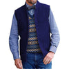 Tiavllya Tiavllya Men's Slim Fit herringbone Stand Collar Waistcoat