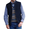 Tiavllya Tiavllya Men's Slim Fit herringbone Stand Collar Waistcoat