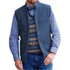 Tiavllya Tiavllya Men's Slim Fit herringbone Stand Collar Waistcoat