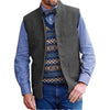 Tiavllya Tiavllya Men's Slim Fit herringbone Stand Collar Waistcoat