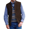 Tiavllya Tiavllya Men's Slim Fit herringbone Stand Collar Waistcoat