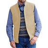 Tiavllya Tiavllya Men's Slim Fit herringbone Stand Collar Waistcoat
