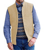 Tiavllya Tiavllya Men's Slim Fit herringbone Stand Collar Waistcoat