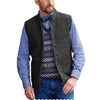 Tiavllya Tiavllya Men's Slim Fit herringbone Stand Collar Waistcoat